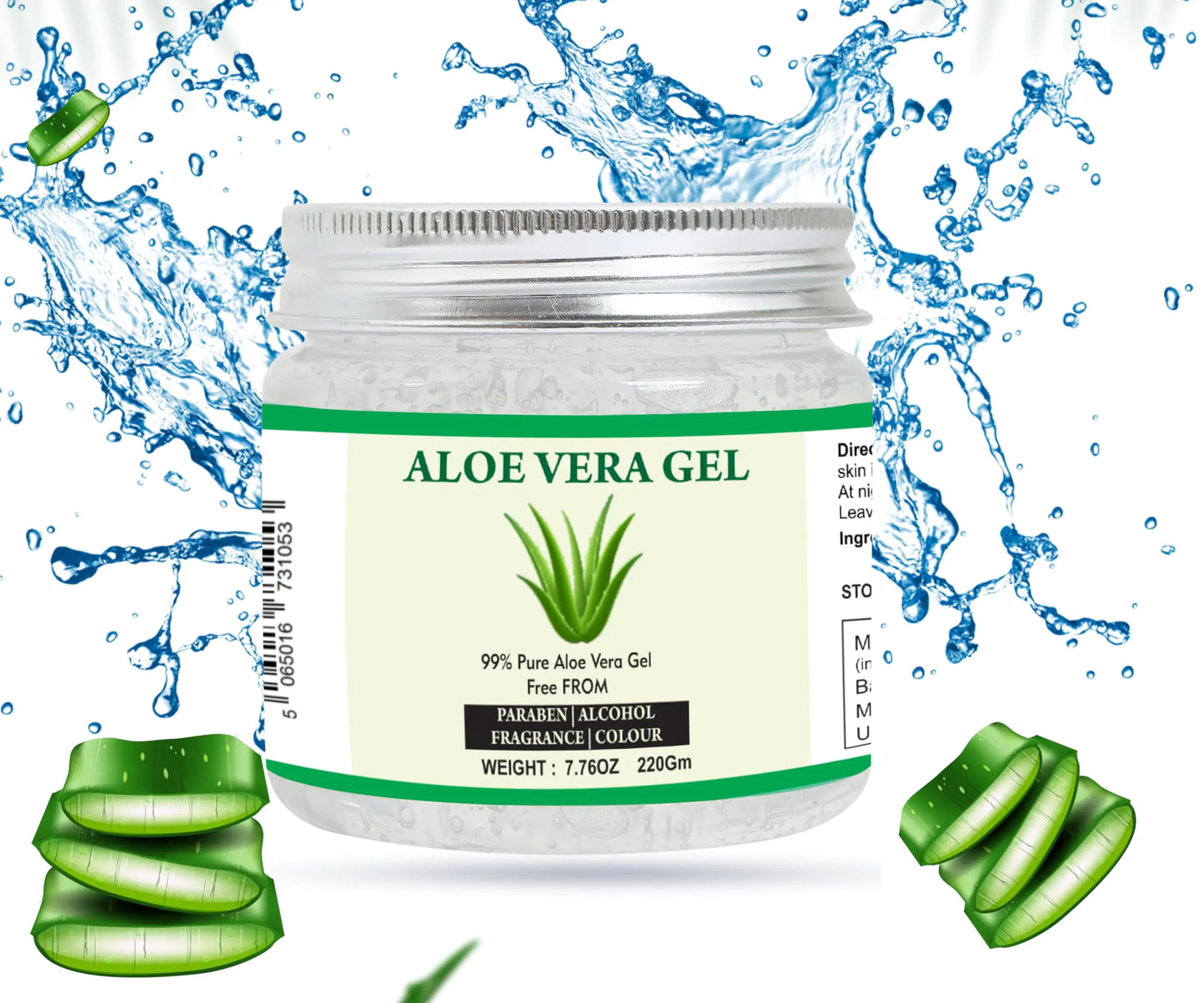 Aloe Vera Gel | 100% Pure Natural Aloe Gel | For Moisturizing Face Skin & Hair Care,Durable Moisturizing Hydrating Soothing | Non-Sticky (7.76 oz) 7.76 Ounce (Pack of 1)