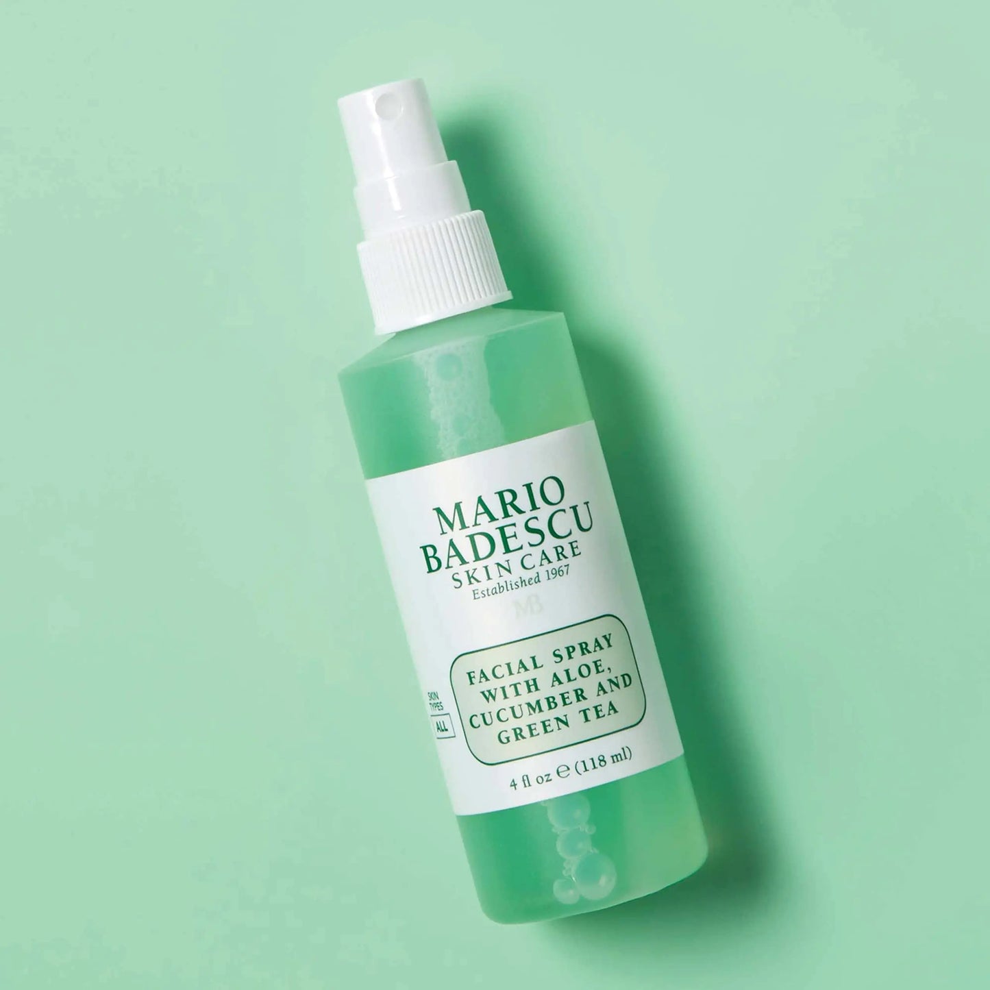 Mario Badescu Facial Spray with Aloe, Cucumber and Green Tea for All Skin Types, Face Mist that Hydrates & Invigorates 4 Fl Oz (Pack of 1)