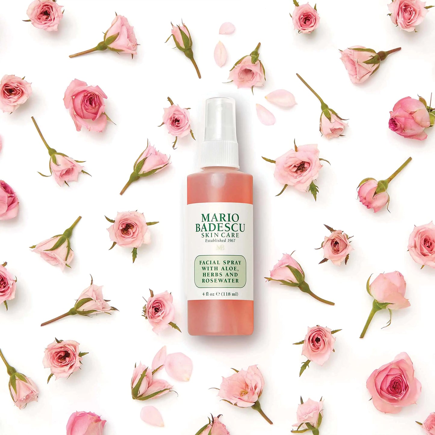 Mario Badescu Facial Spray with Aloe, Herbs and Rose Water for All Skin Types, Face Mist that Hydrates, Rejuvenates & Clarifies 4 Fl Oz (Pack of 2)