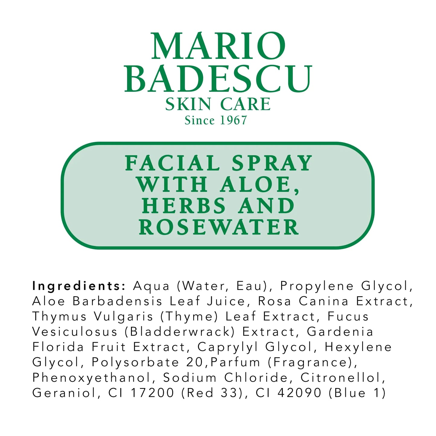 Mario Badescu Facial Spray with Aloe, Herbs and Rose Water for All Skin Types, Face Mist that Hydrates, Rejuvenates & Clarifies 4 Fl Oz (Pack of 2)