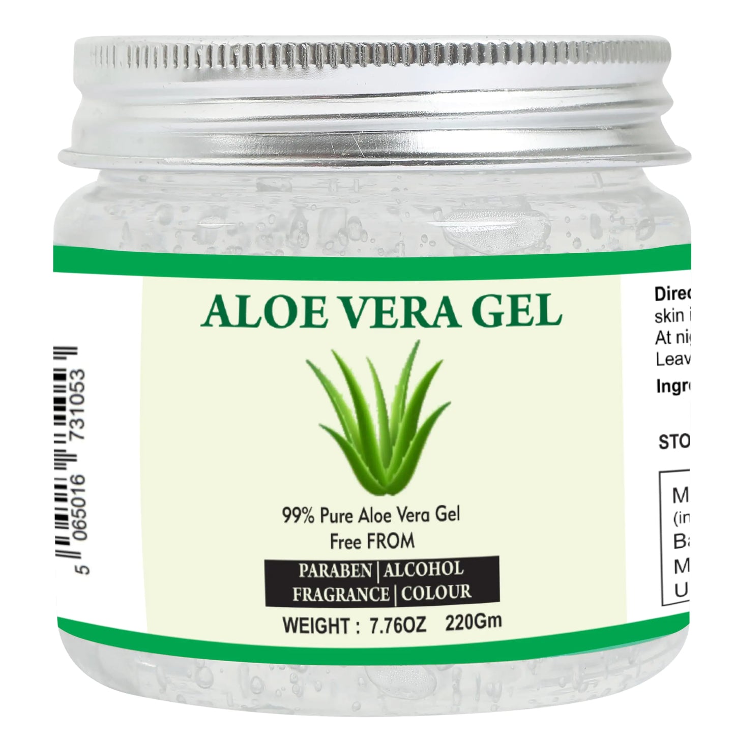 Aloe Vera Gel | 100% Pure Natural Aloe Gel | For Moisturizing Face Skin & Hair Care,Durable Moisturizing Hydrating Soothing | Non-Sticky (7.76 oz) 7.76 Ounce (Pack of 1)