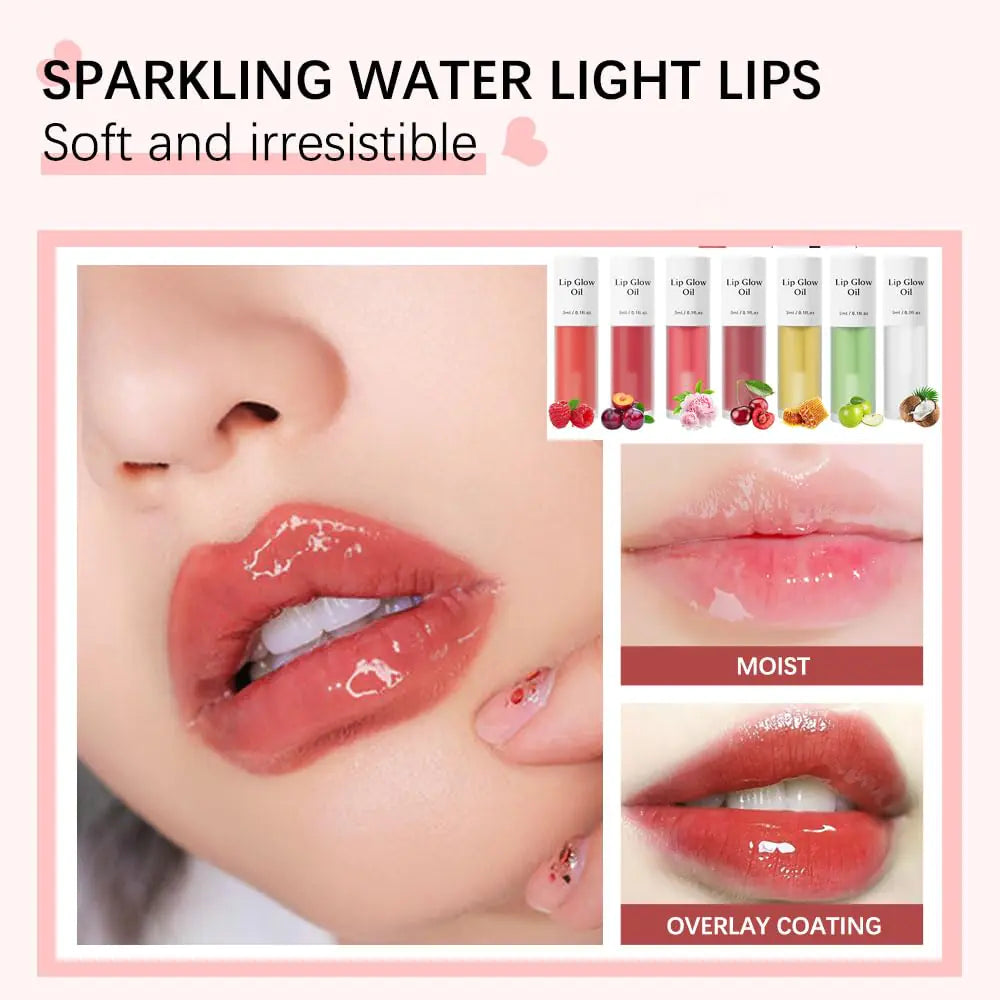 Hydrating Lip Glow Oil, Moisturizing Lip Glow Oil, Lip Plumper Gloss, Transparent Lip Gloss, Lip Oil, Plumping Lip Oil, Lip Balm, Tinted Lip Balm Lip Care Green apple