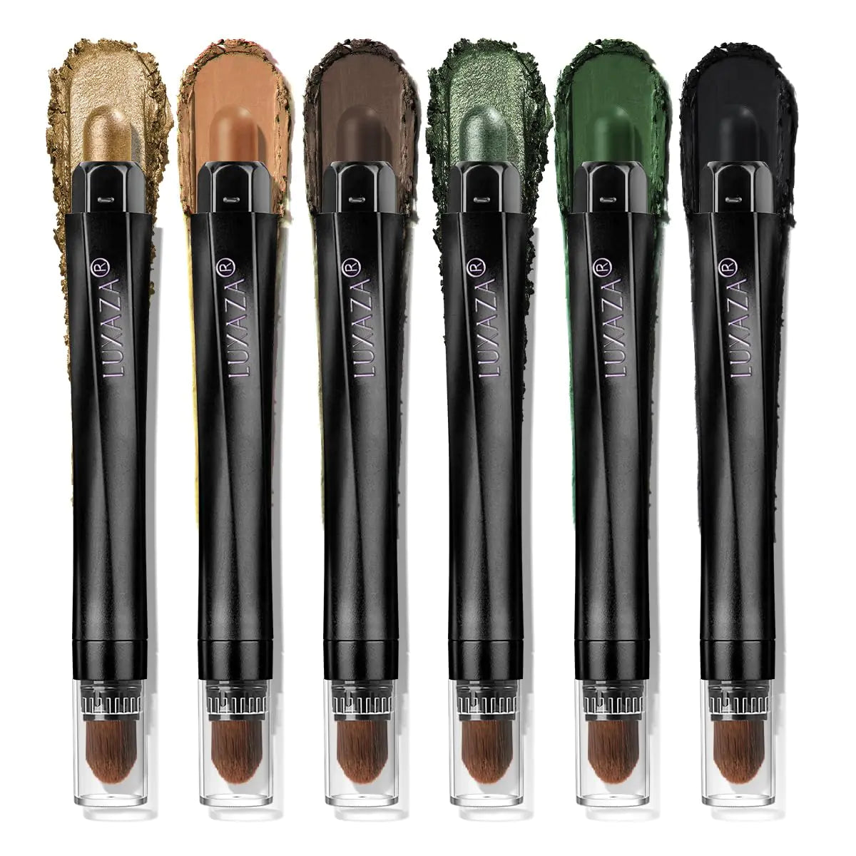 Neutral Eyeshadow Stick Makeup Set, Metallic Shimmer Matte Cream Eye Shadow Eyeliner Brightener Pencil Crayon - Classic 6PCS A013 GOLDENTREE